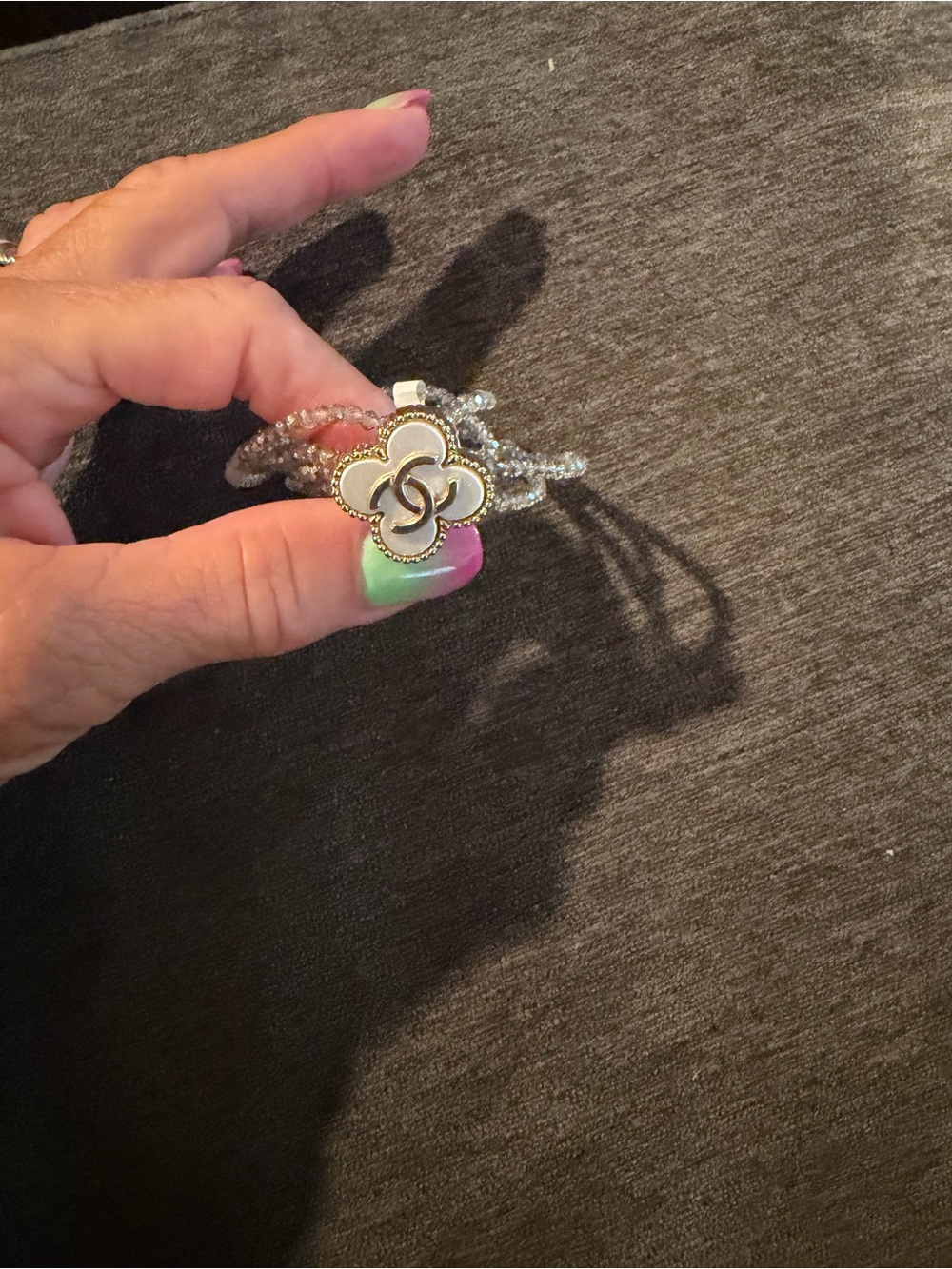 Lisa leavy crystal button bracelet.  It is designer inspired Logo NWT